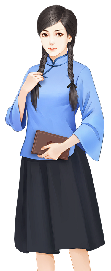 民国校服女青年近代