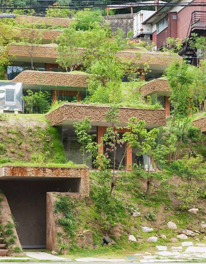 改造效果图土地改造房屋高清简陋建筑 山坡山坡改造平台山坡建筑图片