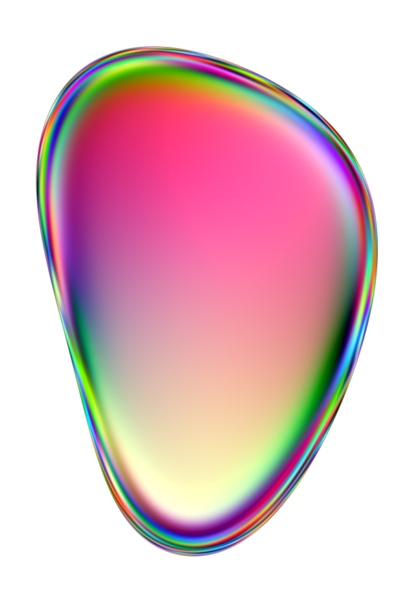 赛博朋克酸性风炫彩色渐变琉璃圆形椭圆立体png元素