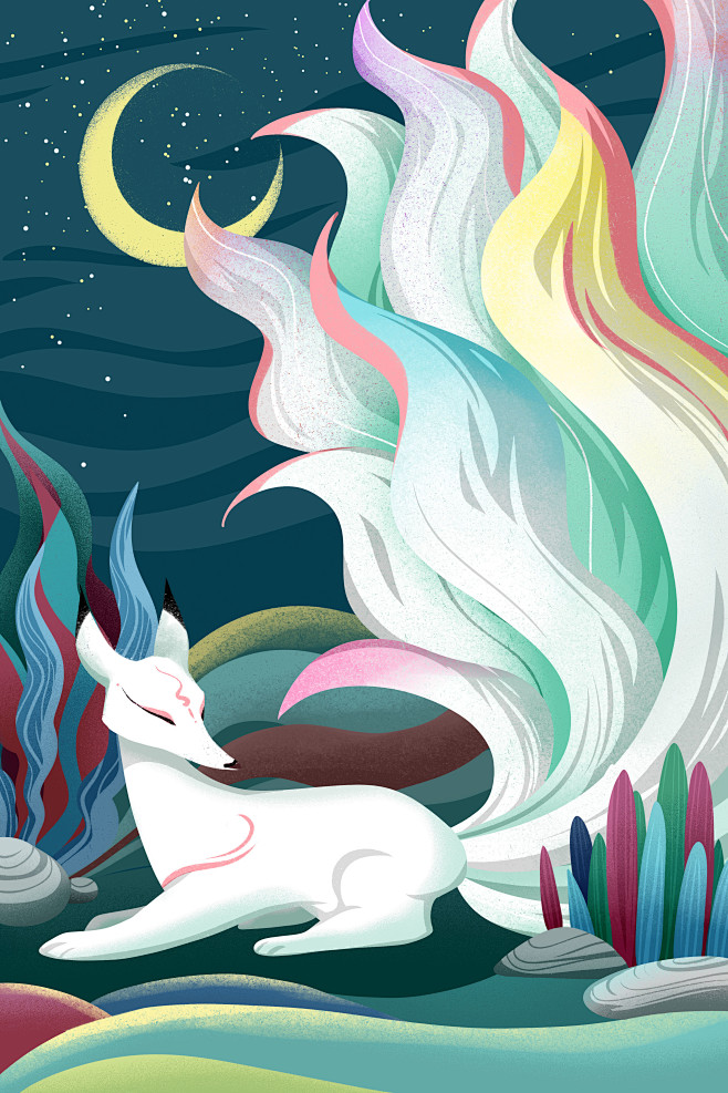 中国古代神话传说嫦娥奔月女娲补天传统手绘插画psd海报设计素材源