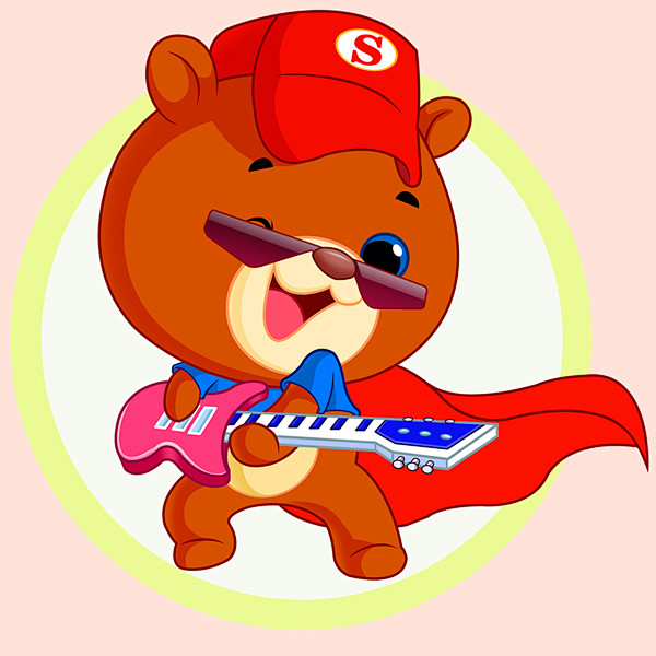 可爱头像萌萌哒熊小弟sambearbyiloncartoon分享卡通形象吉祥物动漫