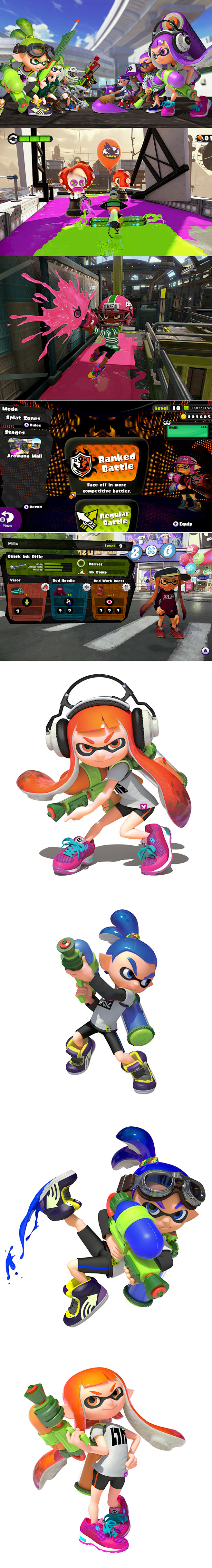 原画素材喷射战士splatoon Cg设定游戏原画资料图集绘画 淘宝网