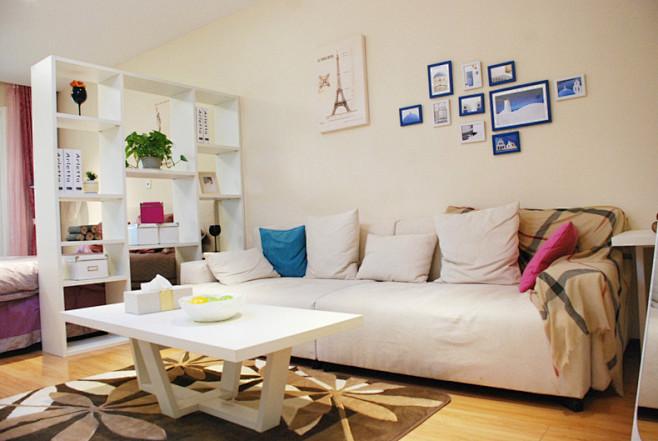 简约小户型新房装修45平一室一厅一卫383259