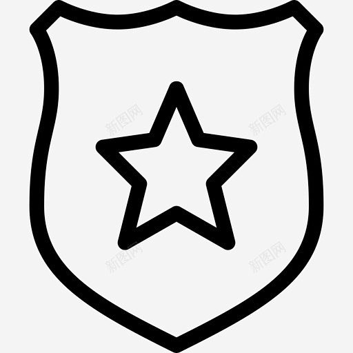 警长徽章成就警察图标标志ui图标设计图片免费下载页面网页平面电商