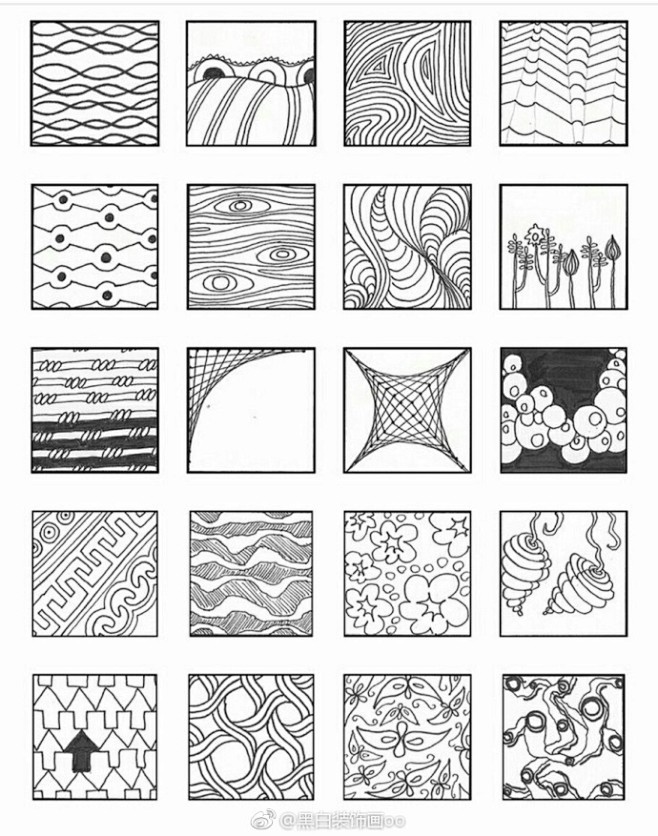 那年西西从妖宝仔仔转采于2018-11-08 11:51:10黑白装饰画纹样线描