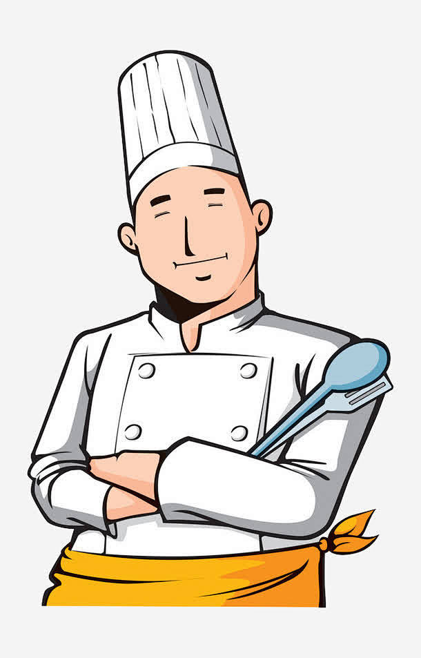 厨师形象照片卡通画图片