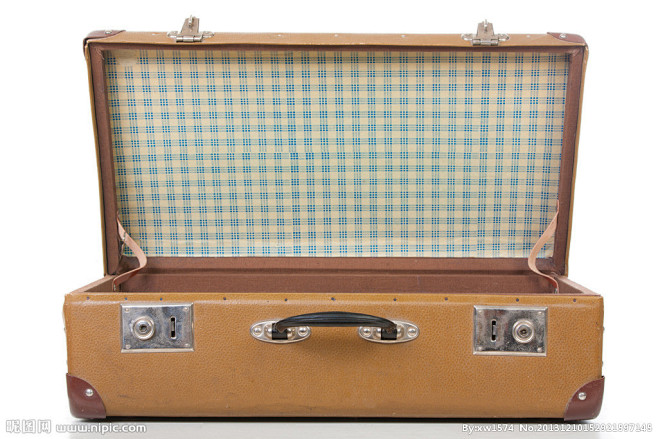 打开箱子旅行箱皮箱