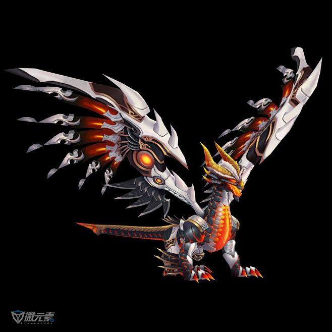 战甲飞龙机械龙科幻风