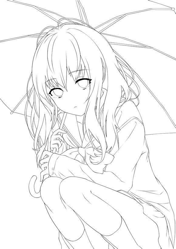 高清线稿上色练习sai线稿ps线稿鸟人会绘画交流群497968983