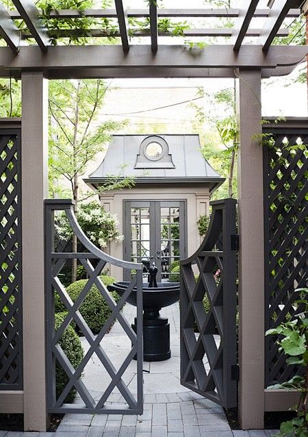 庭院元素花园入口大门款式参考150例实木篇