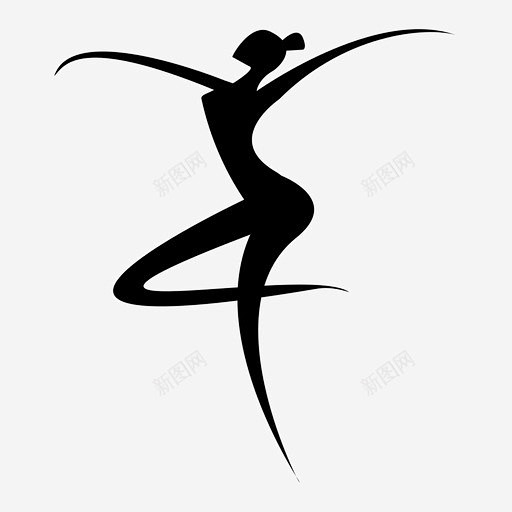 舞蹈芭蕾舞图标创意素材