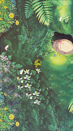 June‘Yang采集到治愈系 场景 自然 插画 日本动漫风格