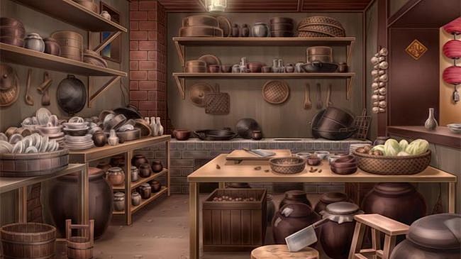古代场景厨房立绘游戏动漫