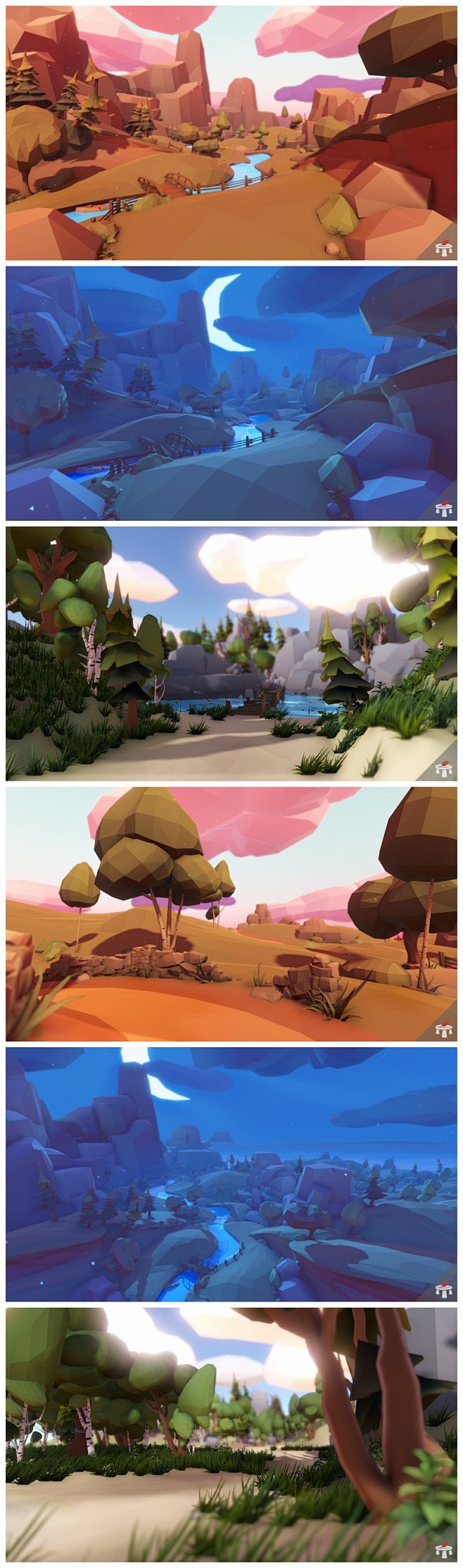 山川河流地形物件/unity3d/u3d  cg原画 3d素材参考y 原画场景f5lab