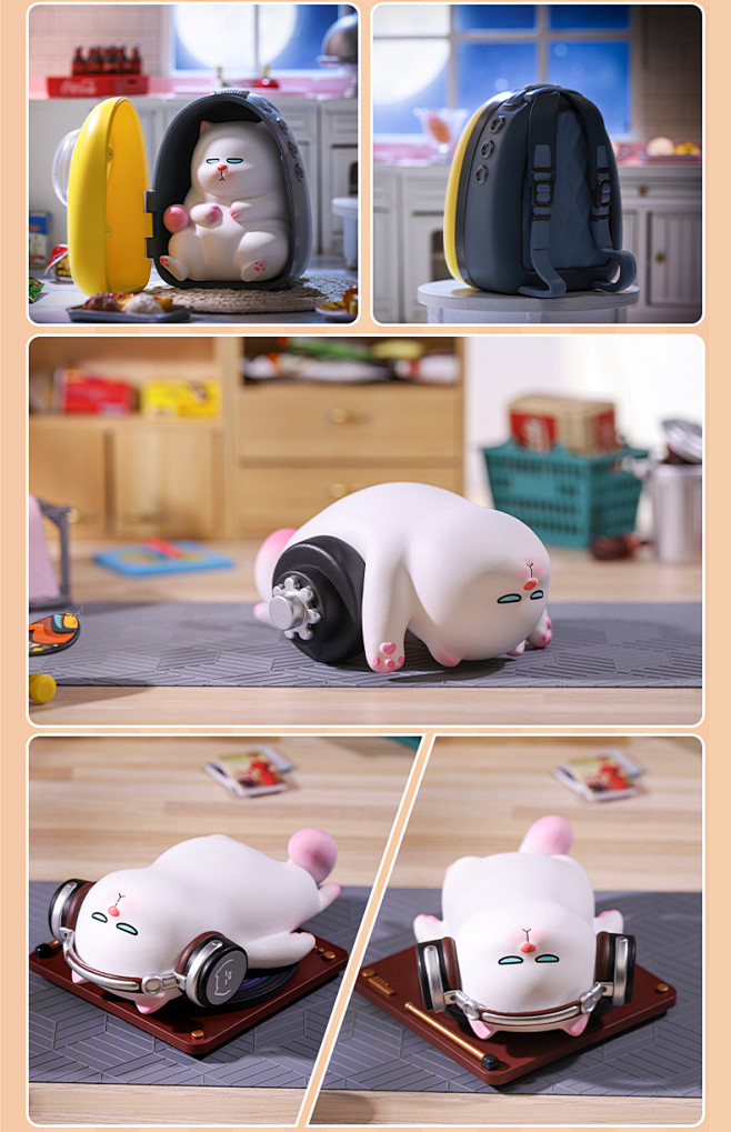 popmart泡泡玛特vivicat懒躺系列盲盒手办公仔不支持退货退款tmallcom