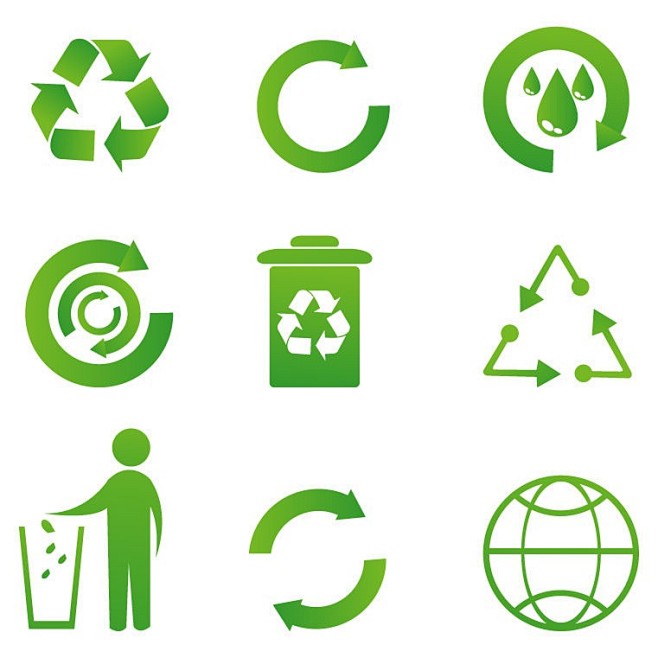 环保图标recycleenvironmentfriendlogoicon