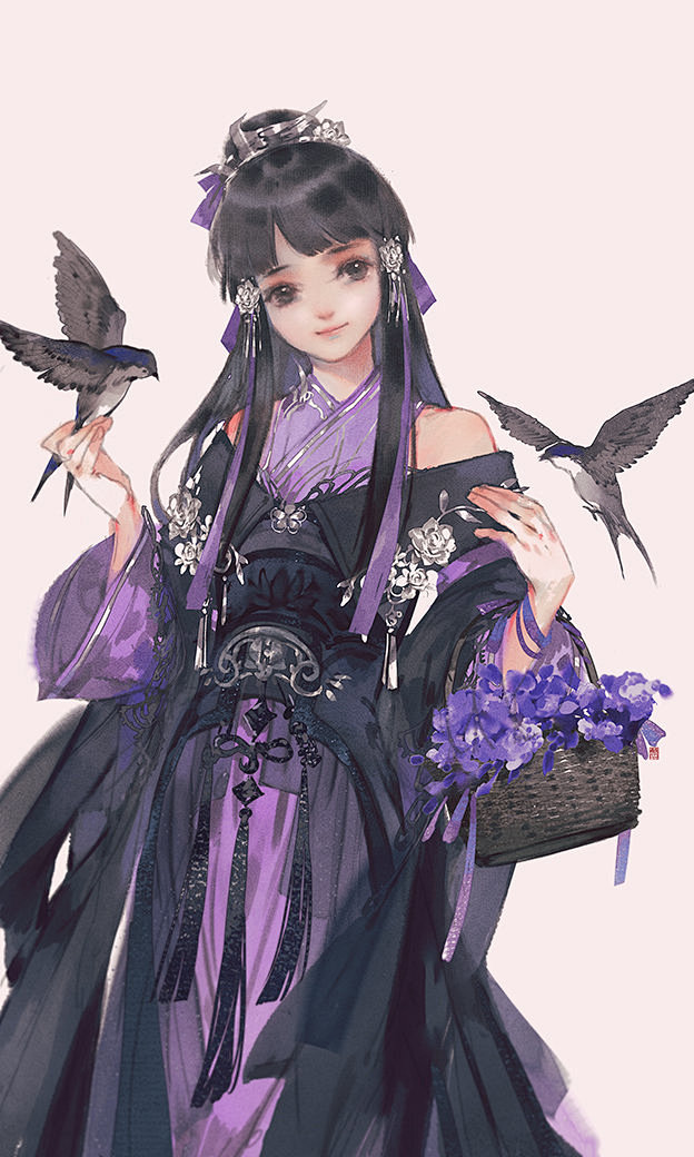 天啦今天看到朋友的截图鹤梦发萝好好看给屋里发萝穿一下头发是自己画