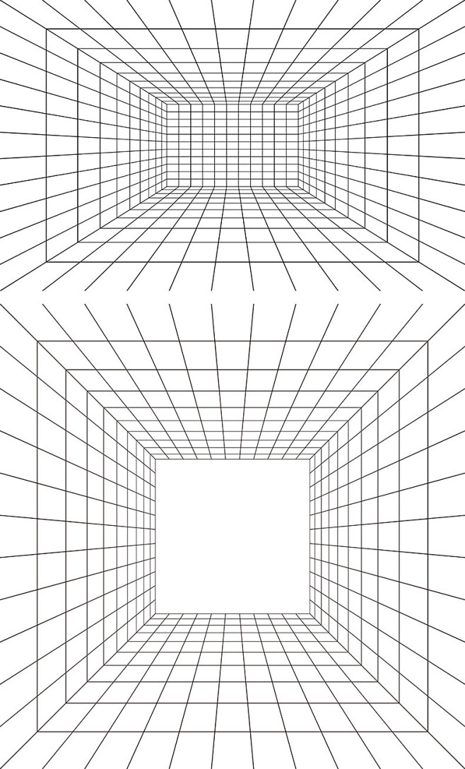 两点透视网格图图片