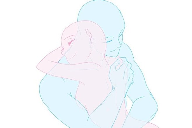 【#绘画素材#】甜蜜cp向贴贴素材参考 打包下载完整版cp向双人动作