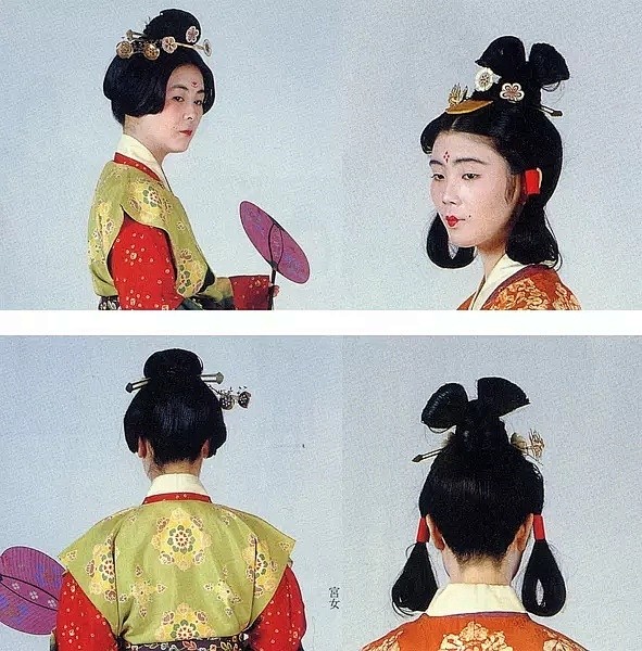 服装# 日本人复原的奈良时代贵族女性着.
