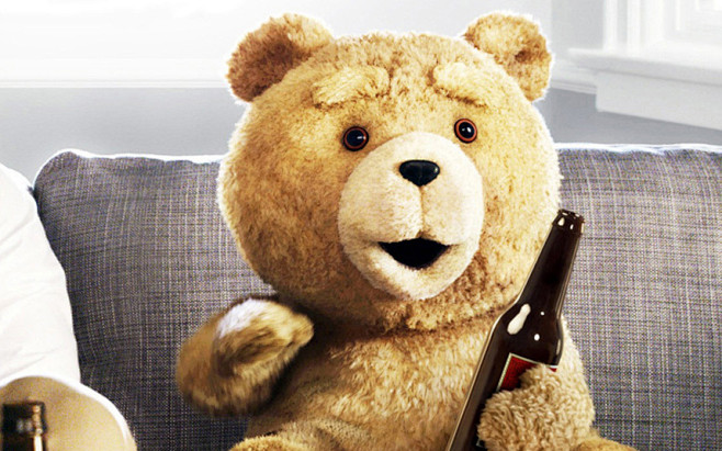 泰迪熊喝酒抽烟图片