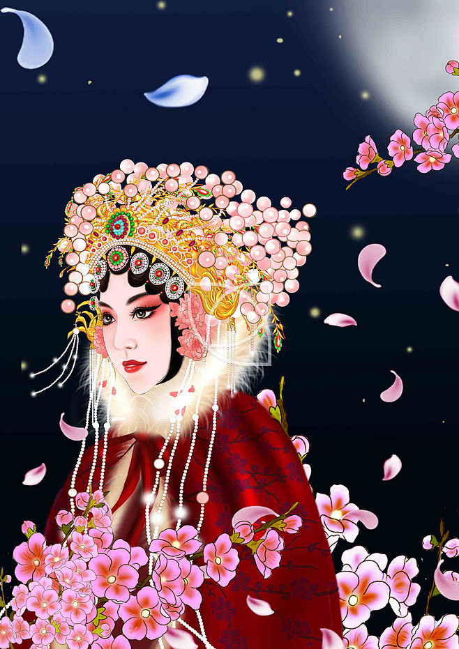 古风戏曲戏子插画封面