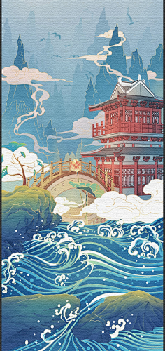 DT鱼鱼采集到国潮插画