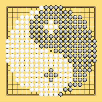 矢量围棋太极阴阳图eps