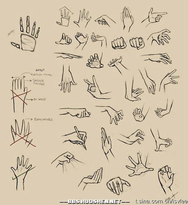漫画教程手的画法图转自空间