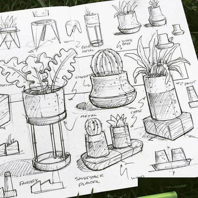 以动植物为原型进行仿生设计来和小编一起看看下面这些漂亮的草图吧