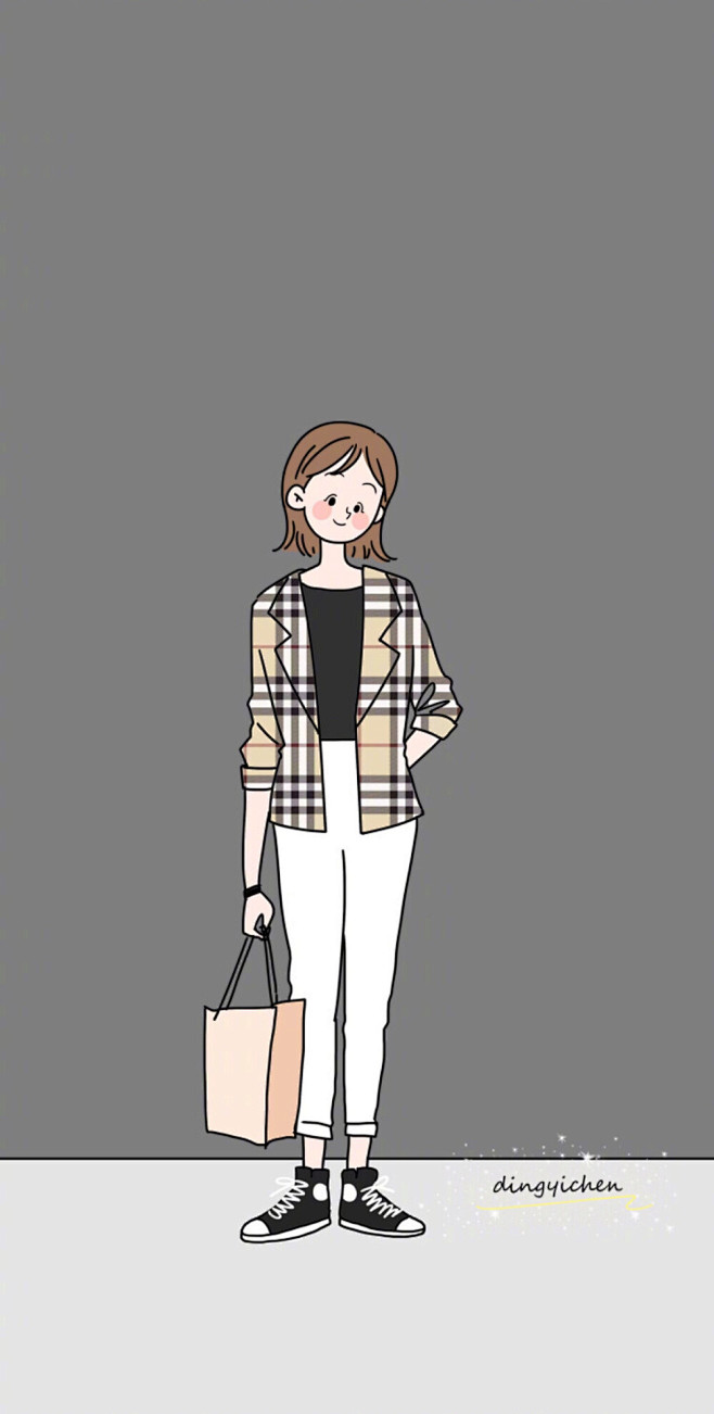 女生服饰穿搭by插画师丁一晨