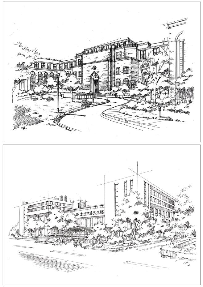 手繪培訓,手繪插畫,夜景手繪,景觀手繪,建築手繪,景觀效果圖,建築效果