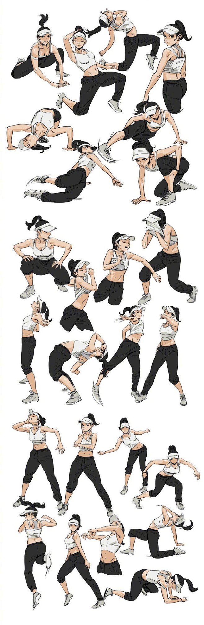 灵感的诞生上百种人物姿势动态练习赶紧练起来