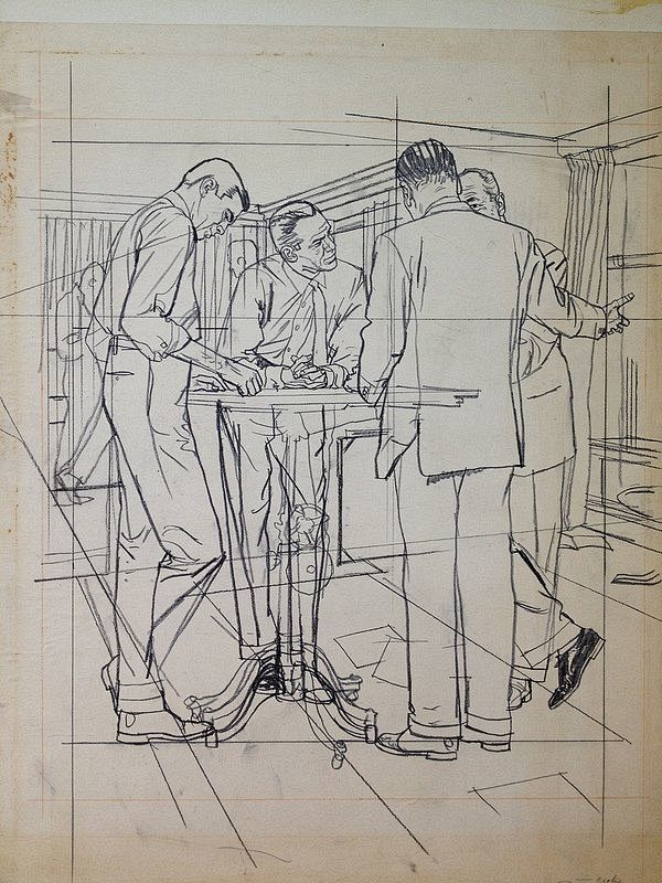 大师austinbriggs1908–1973的速写作品