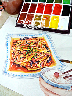 喜欢小卷子的瑟瑟采集到水彩食物