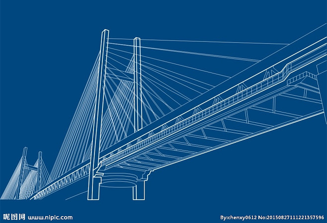 桥梁设计图学生 手绘图片