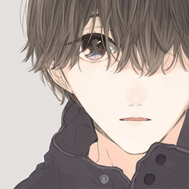 插画动漫二次元男生头像