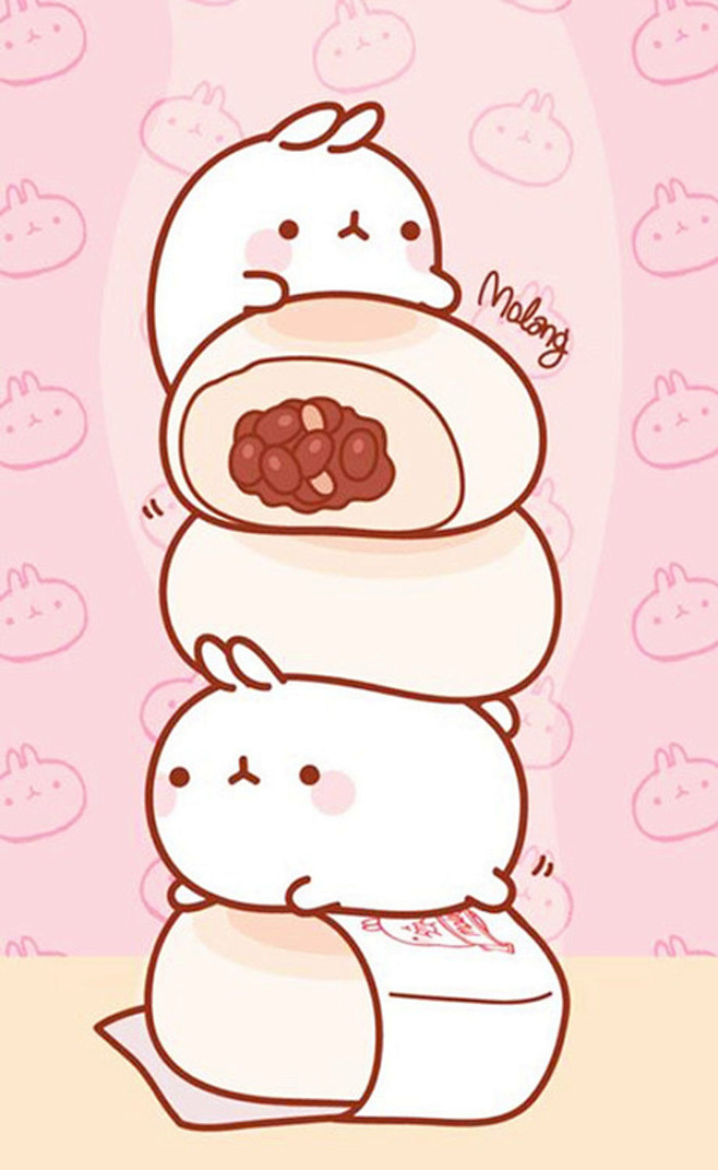 iphone壁纸萌物可爱背景套图韩系动物兔子╯з30麽麽
