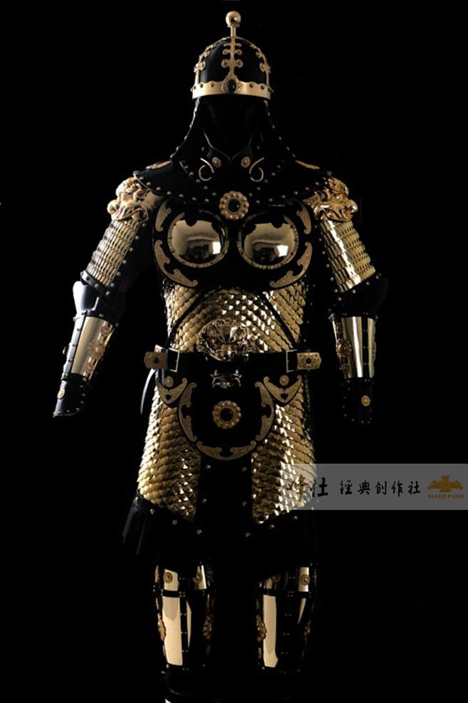 甲胄复原中国盔甲将军铠盔甲道具摆件明光铠盔甲中国铠甲盔甲骑士淘宝
