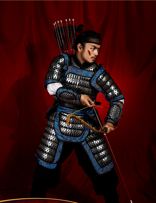 温陈华炼铠堂中国甲胄铠甲盔甲2020靛青锦缎扎甲男款汉服cos淘宝网