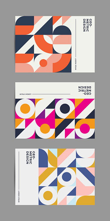 几何形状孟菲斯风格卡片封面海报平面设计素材ai矢量图形nanan没名字