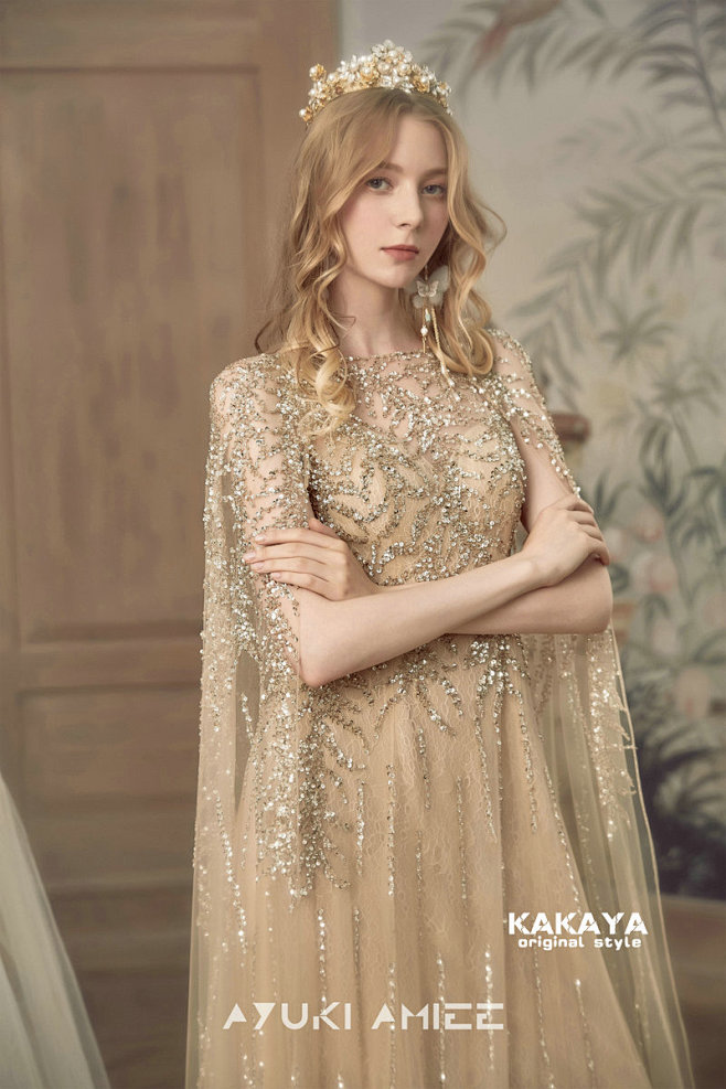 kakaya正品ayukiamiee流光溢彩纱金女王礼裙晚宴裙礼服连衣裙淘宝网