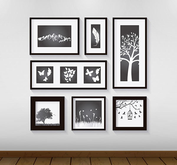 简洁植物照片墙