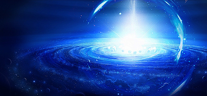 蓝色科技蓝光光盘网站星空星海漩涡壮观震撼海报banner科技科技感科技