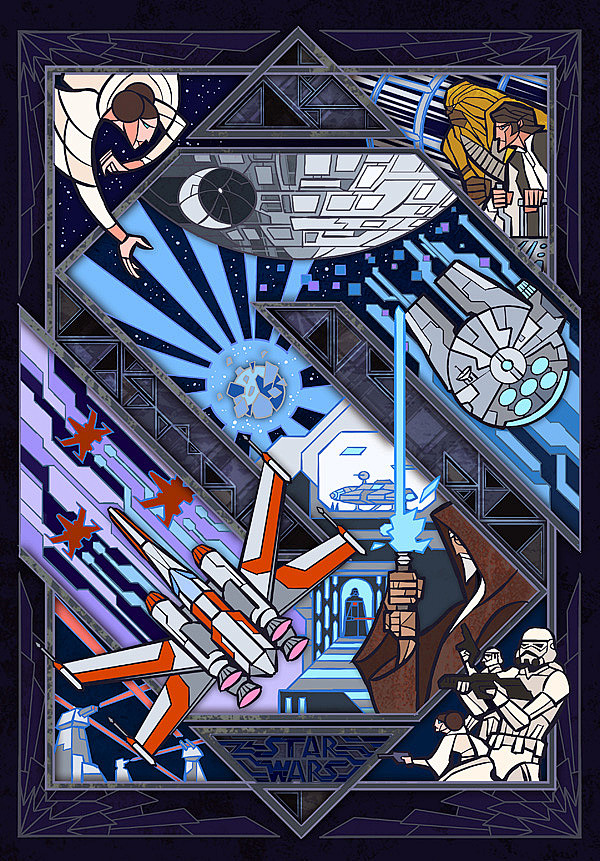 中文《星球大战》小说书衣绘画|插画|商业插画