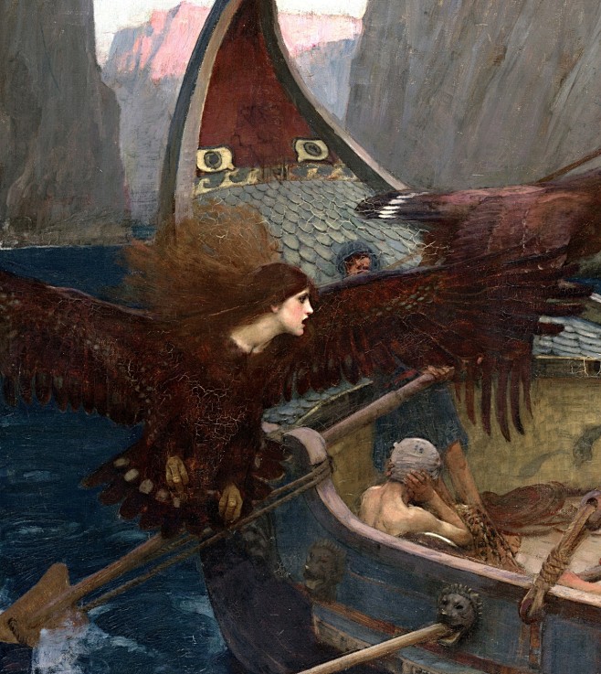 油画色彩塞壬海妖