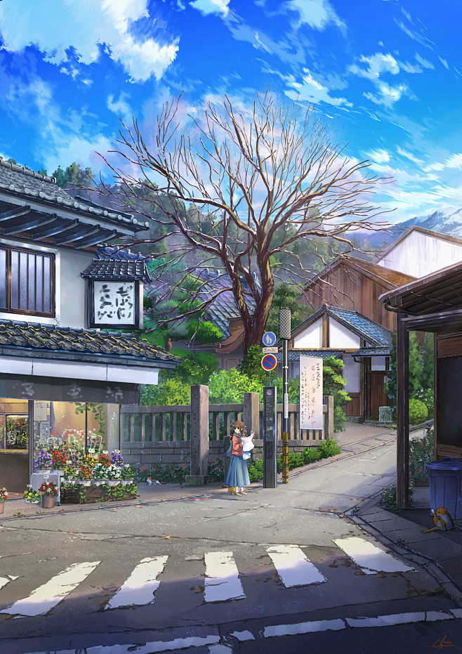 背景 松原通 Nik 的插画 Pixiv この作品 松原通 は 背景 Background 等のタグがつけられた Nik さんのイラストです Twitter Com Nik Jyp