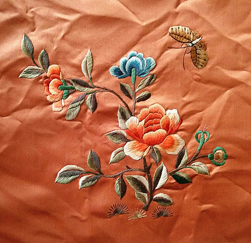 老绣片蝶恋花精美绣牡丹花蝴蝶绣品diy绣片做装饰京绣绣片淘宝网