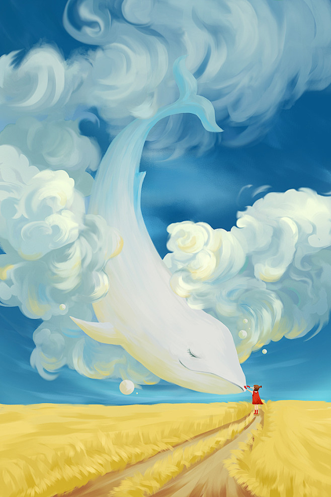 动漫海洋鲸鱼梦幻图片图片