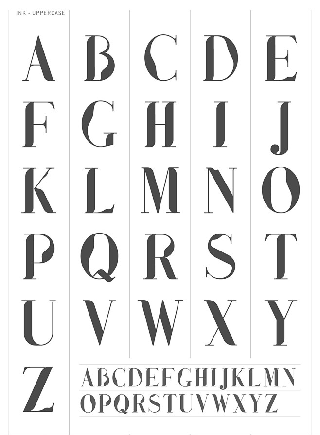 水墨体字母英文